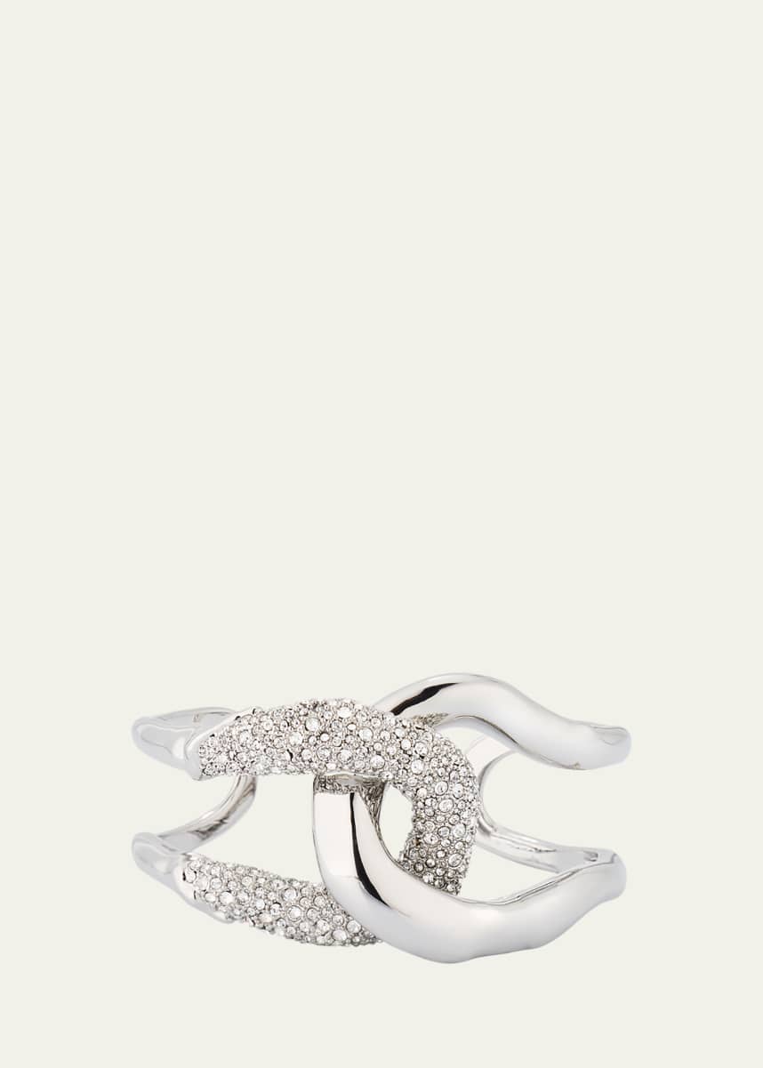 Alexis Bittar Solanales Crystal Interlocked Cuff Bracelet
