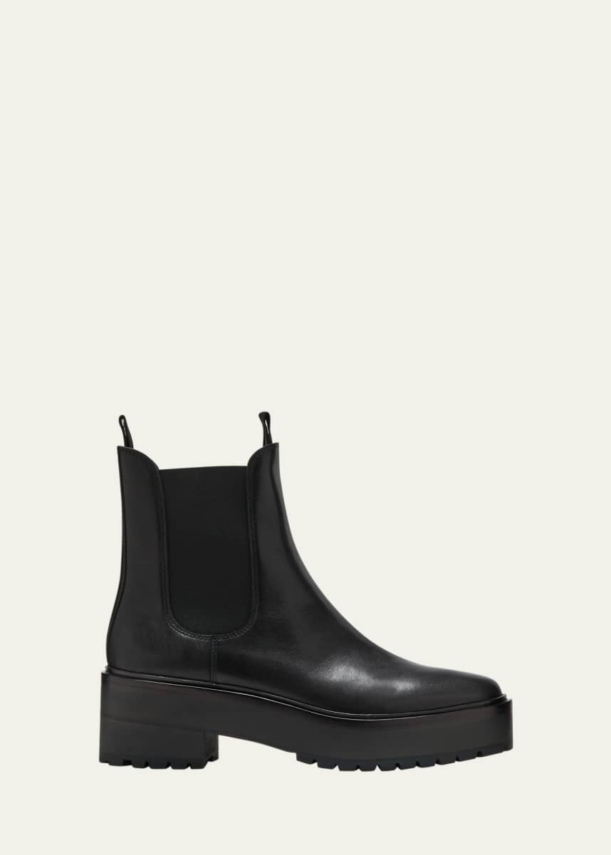 Loeffler Randall Reggie Leather Chelsea Ankle Booties