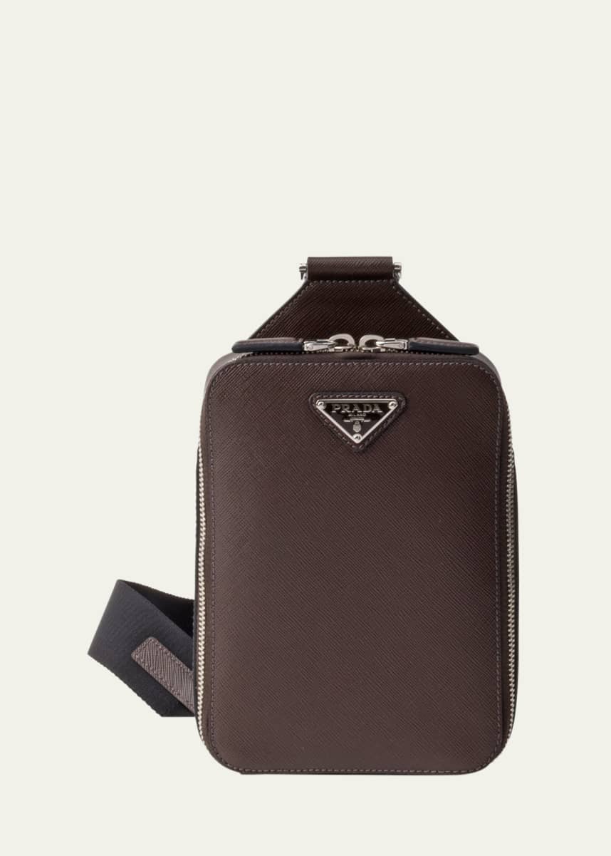 Prada Men's Saffiano Leather Sling Backpack