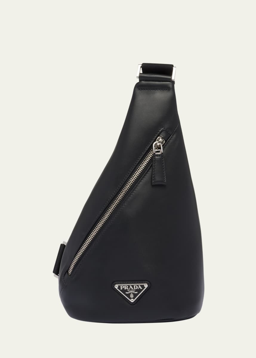 Prada Men's Triangle Logo Crossbody Bag - Bergdorf Goodman