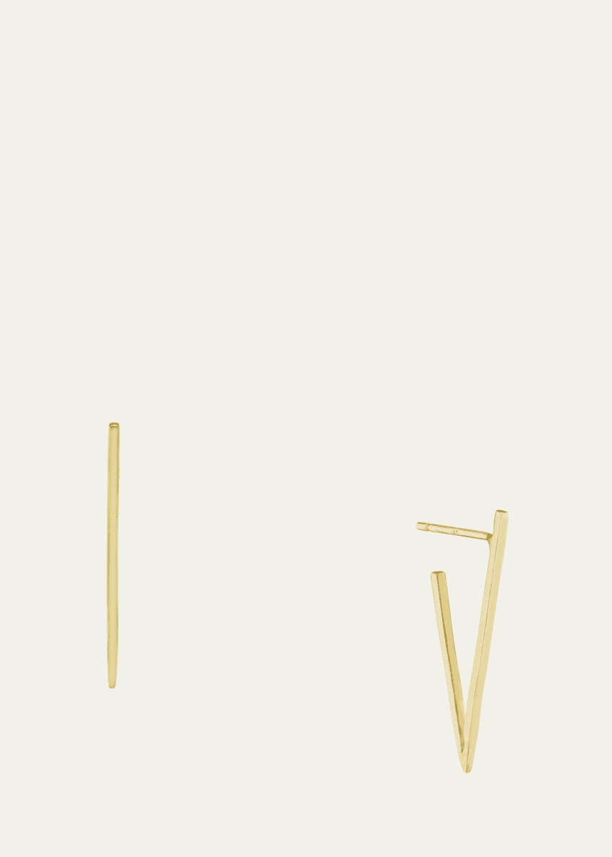 Katey Walker 18K Yellow Gold Small Triangle Hoop Earrings