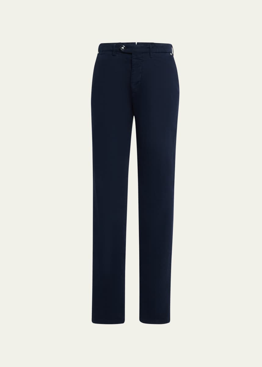 Marco Pescarolo Men's Supima Cotton Semi-Dress Pants