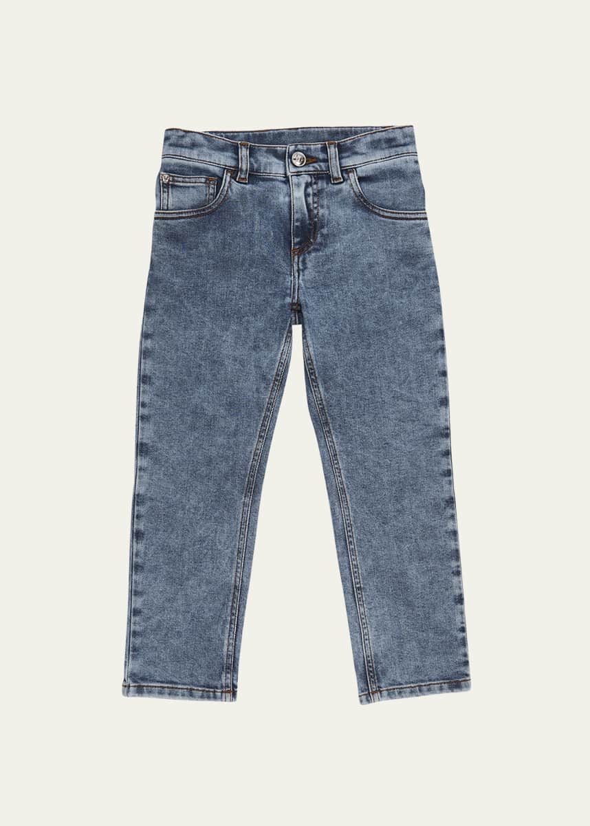 Versace Boy's Vintage Wash Jeans, Size 4-6