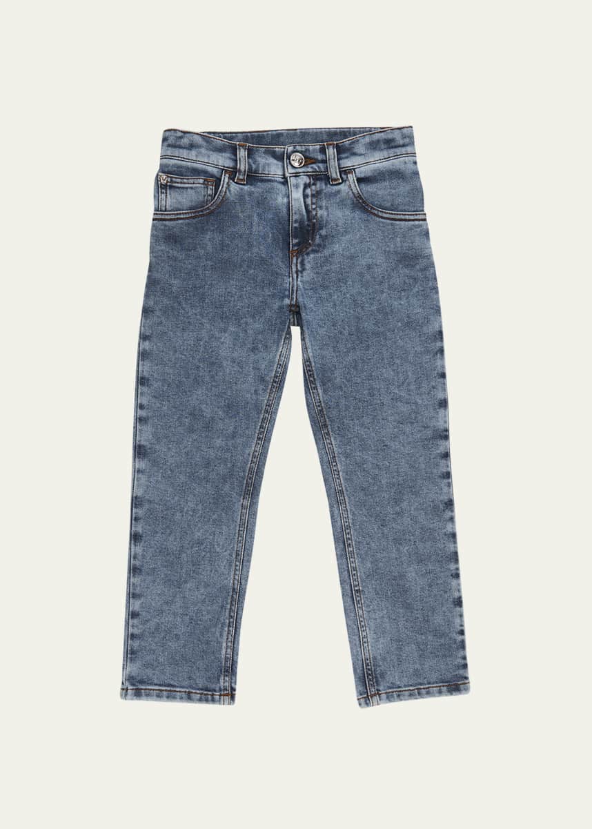 Versace Boy's Vintage Wash Jeans, Size 8-14