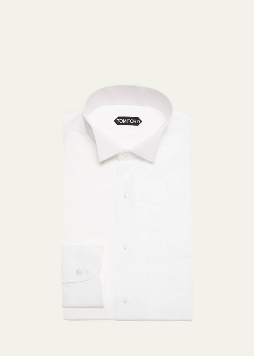 TOM FORD Men's Wingtip Plisse Formal Shirt