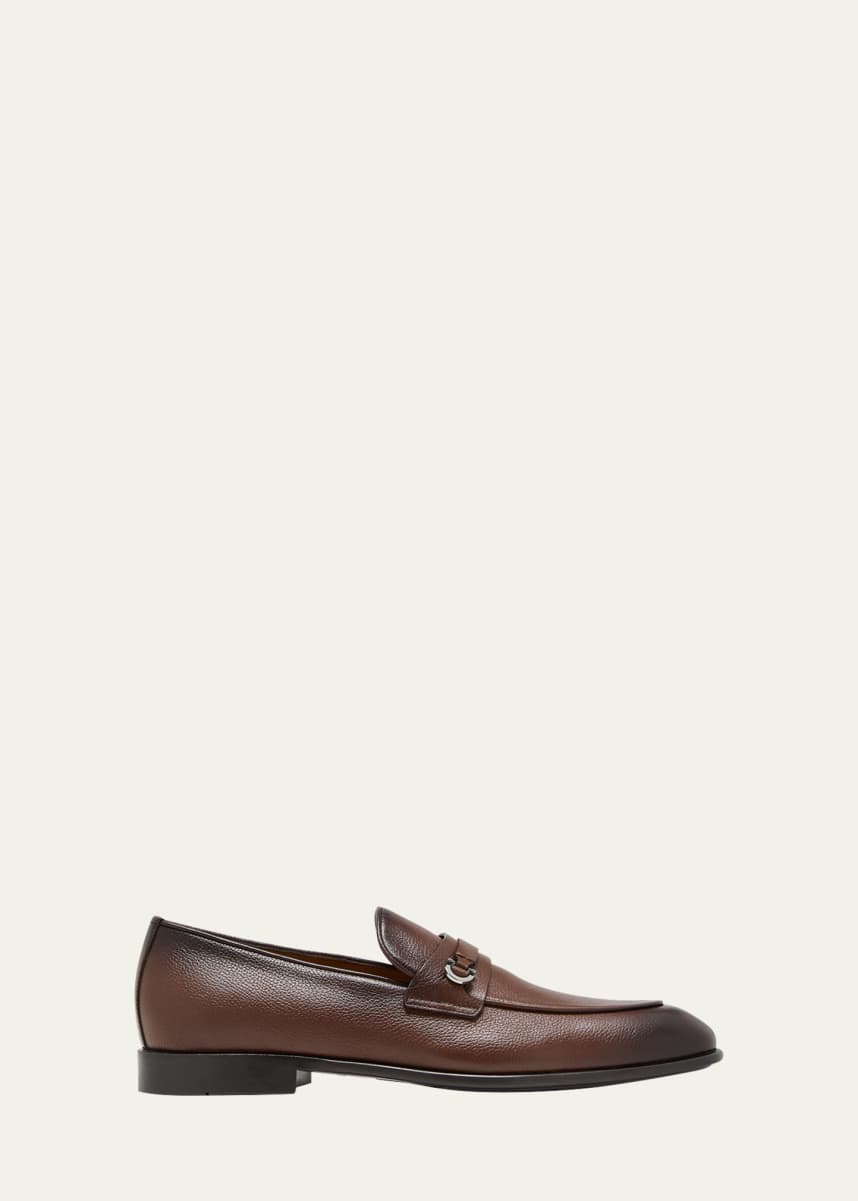 Ferragamo Men's Desio Gancio Ornament Penny Loafers