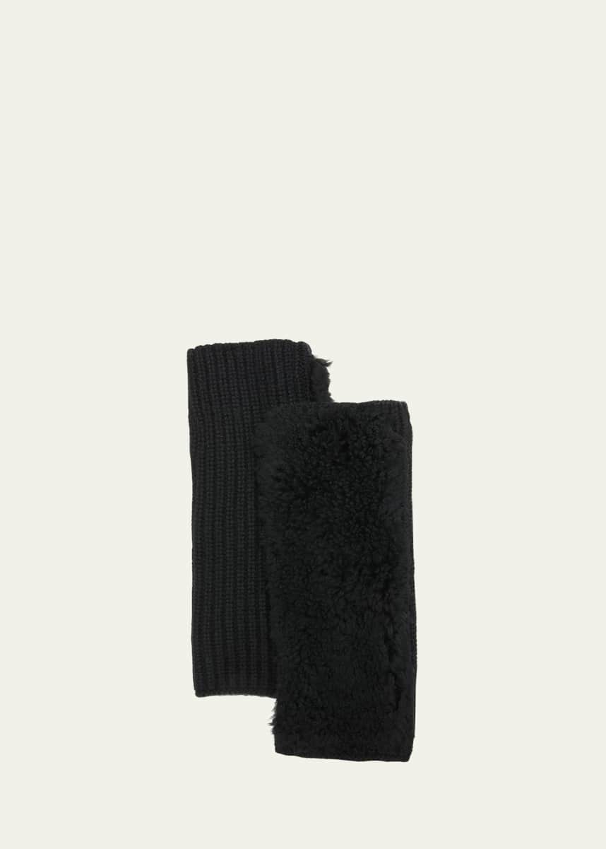 Yves Salomon - Army Cashmere Wool Knit Fingerless Gloves