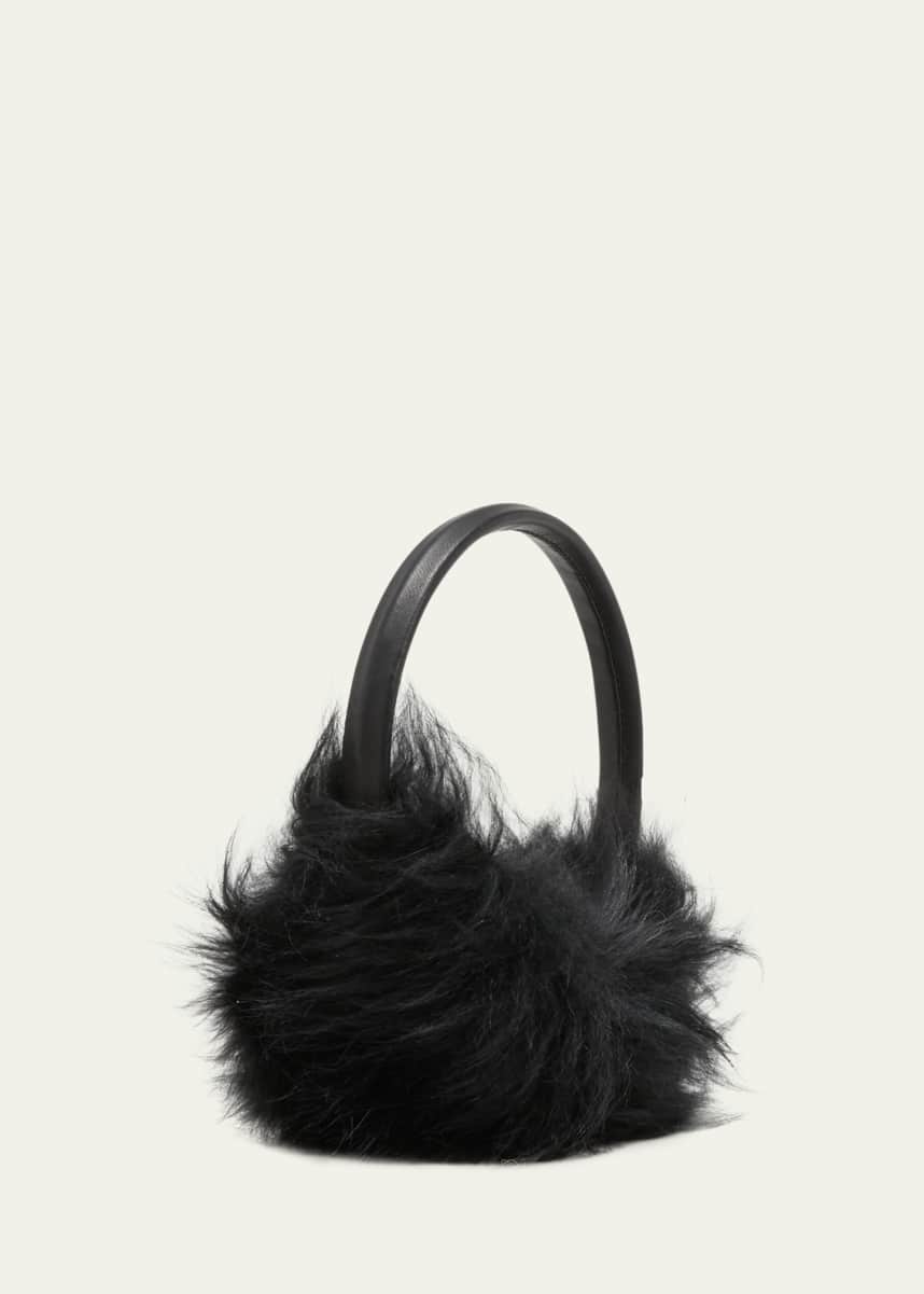 Yves Salomon Thick Leather & Cashmere Earmuffs