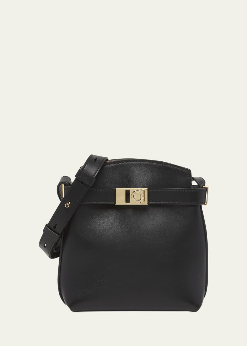 Ferragamo Mini Hug Bicolor Leather Crossbody Bag