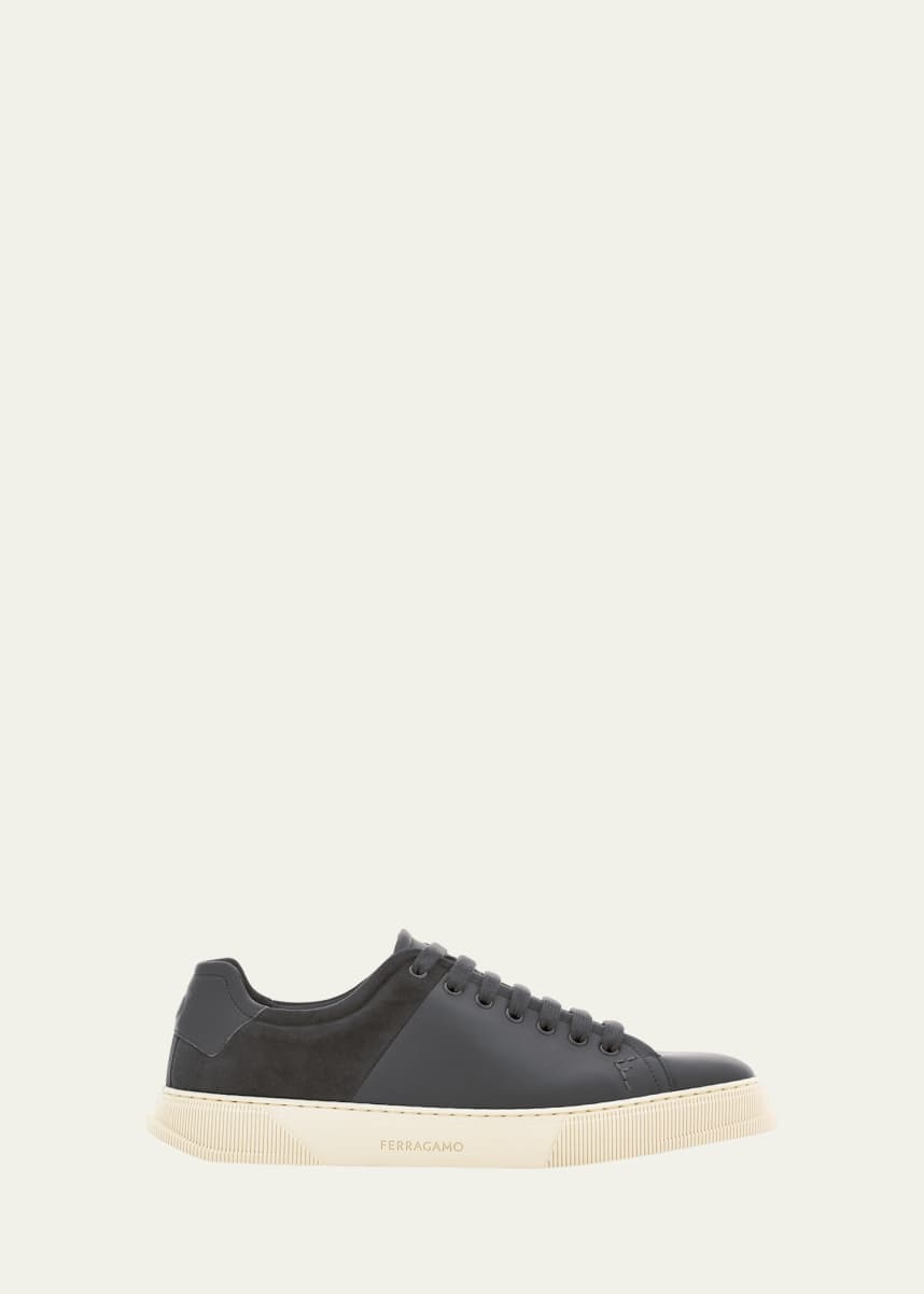 Ferragamo Men's Clayton 1 Low-Top Leather Sneakers