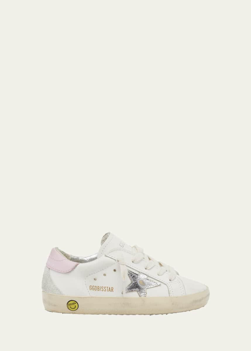 Golden Goose Girl's Superstar Leather Low-Top Sneakers, Kids