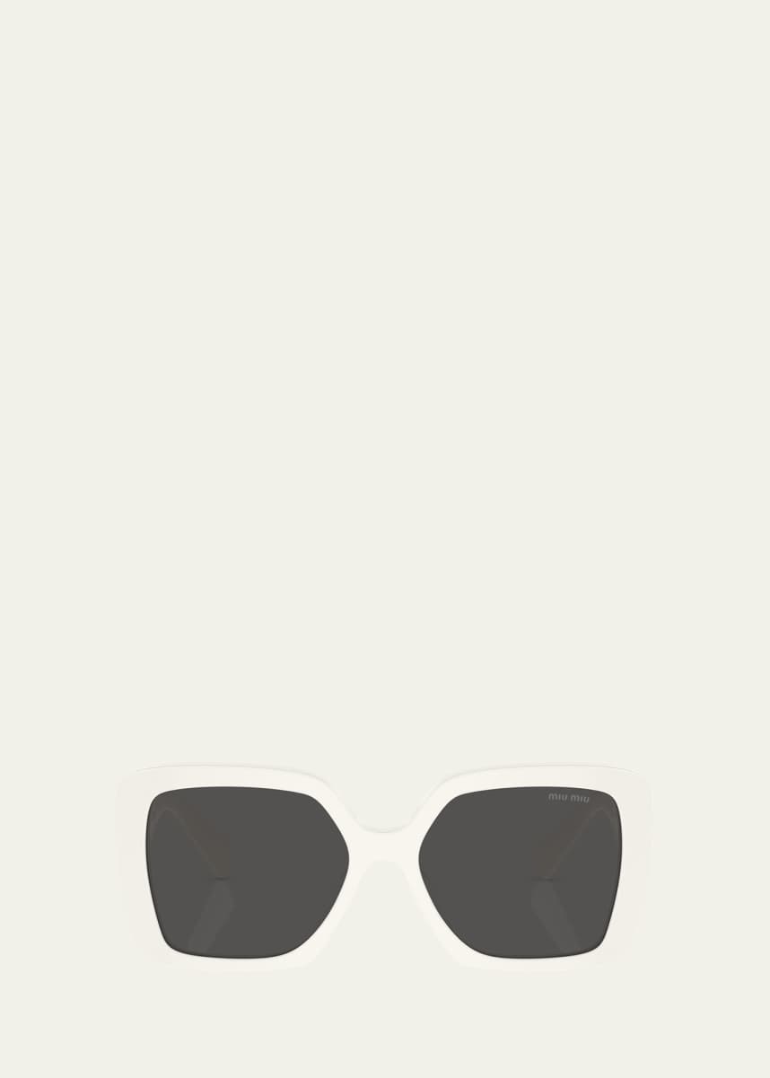 Miu Miu Logo Acetate Square Sunglasses