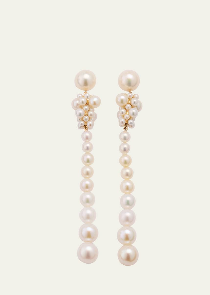 Sophie Bille Brahe 14K Recycled Gold Colona Earrings with Freshwater Pearls