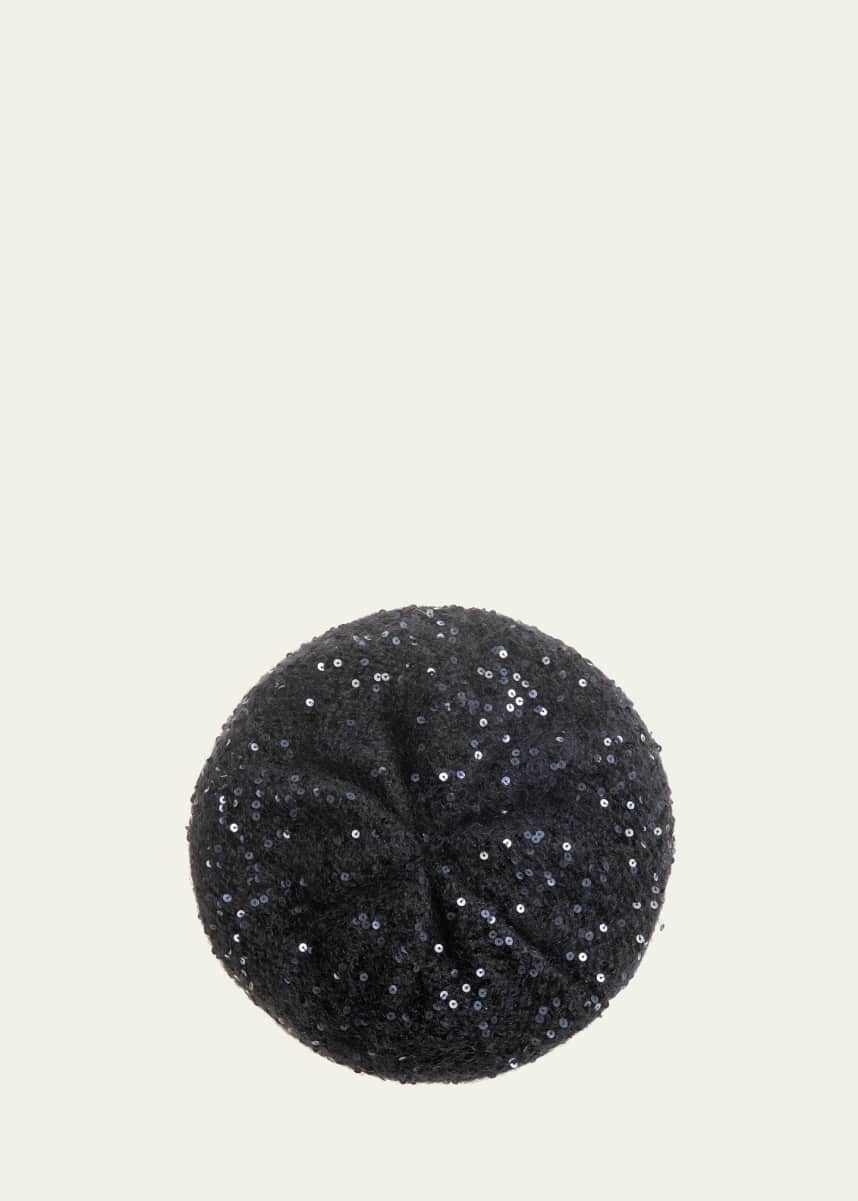 Inverni All-Over Sequin Knit Beanie