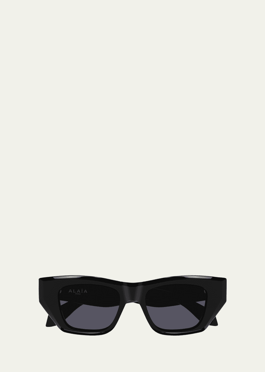 ALAIA Logo Acetate Cat-Eye Sunglasses
