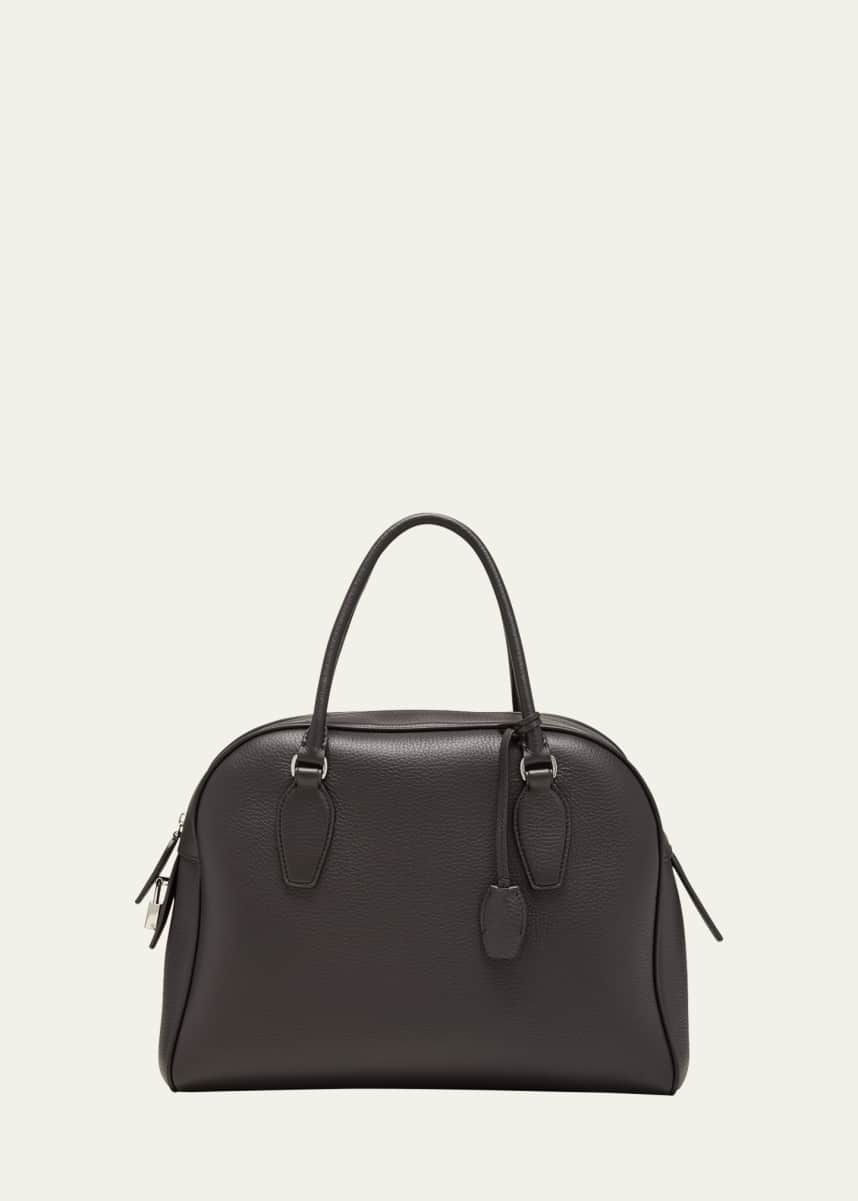 THE ROW India 12 Top-Handle Bag in Deerskin Leather