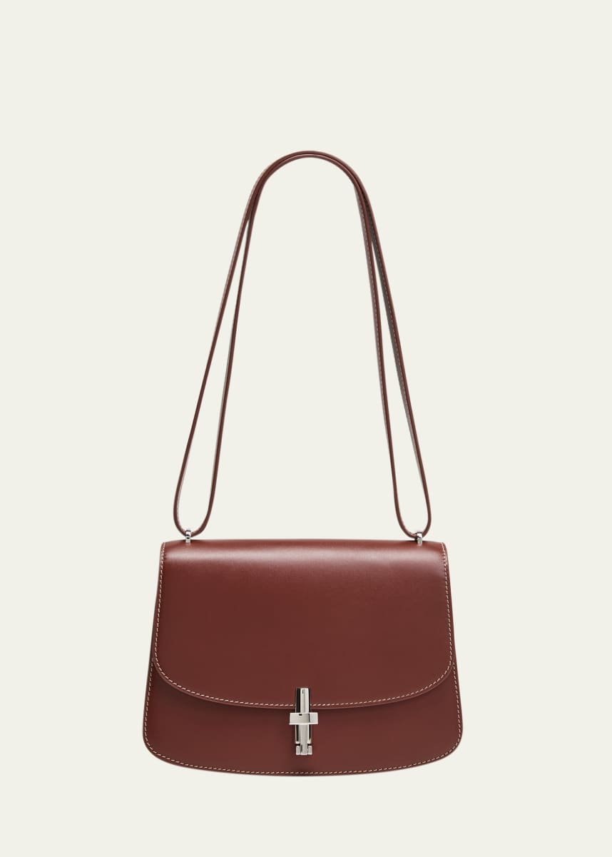 THE ROW Sofia Saddle Crossbody Bag in Box Leather