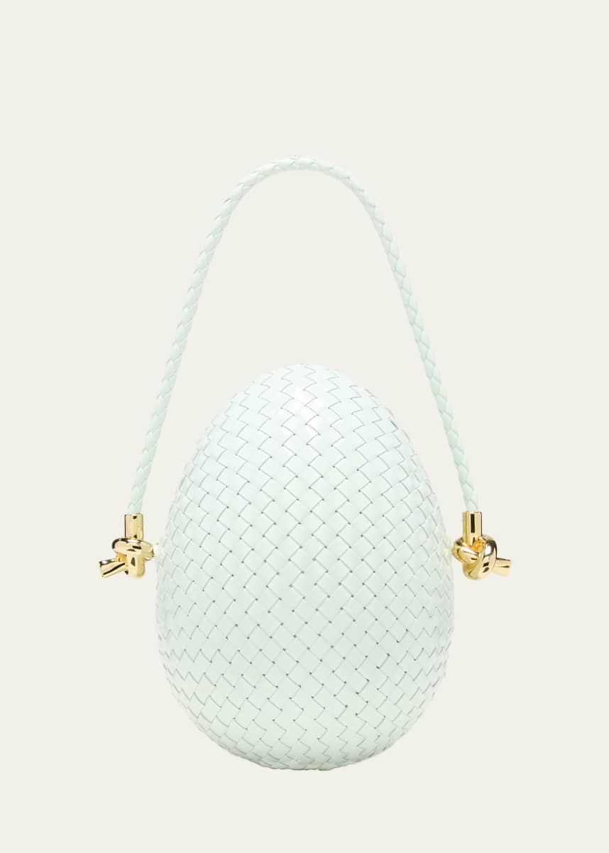 Bottega Veneta Egg Intrecciato Leather Top-Handle Bag