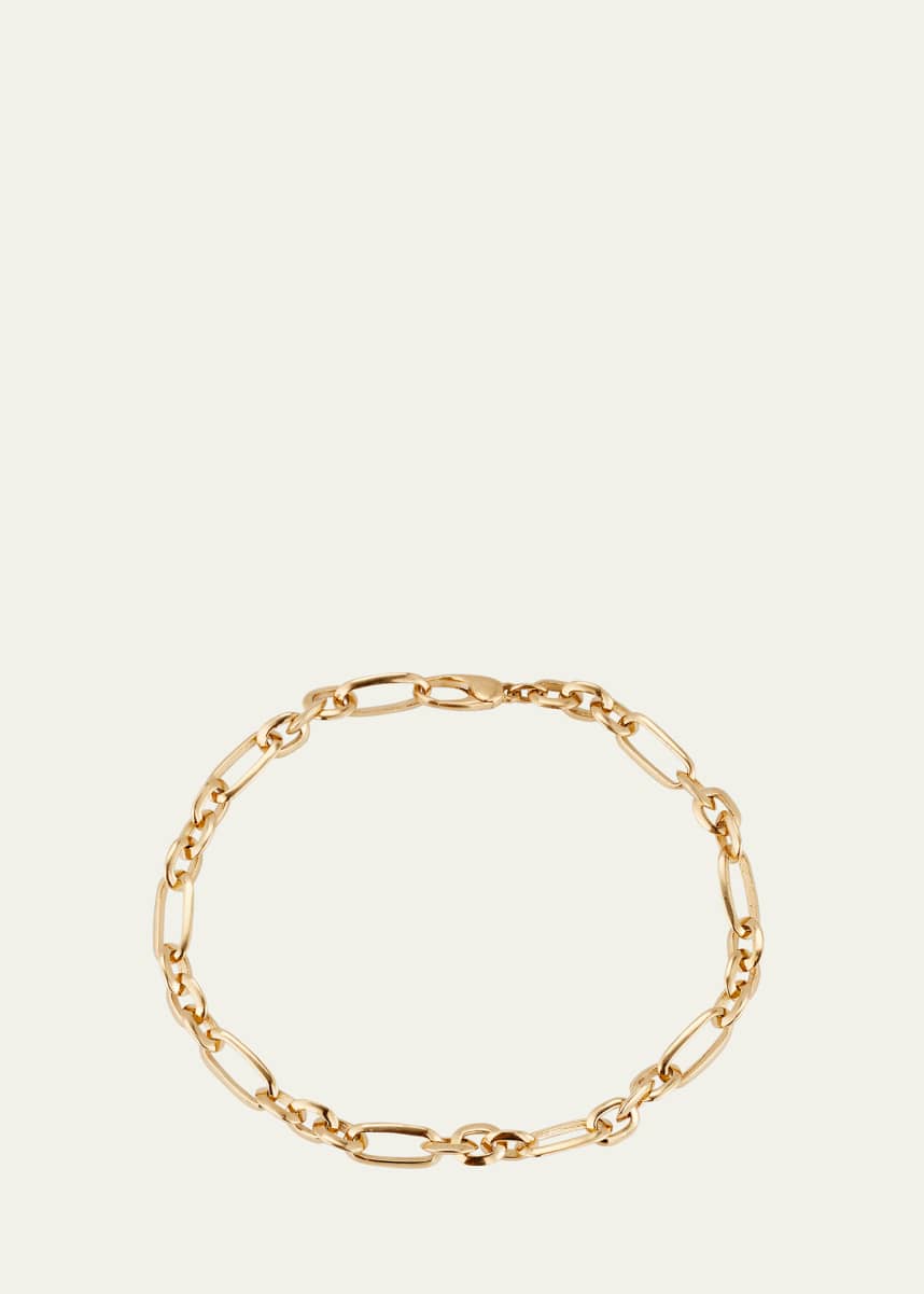 Oscar Stone 14K Tri-Colored Ankle Bracelet (LV)