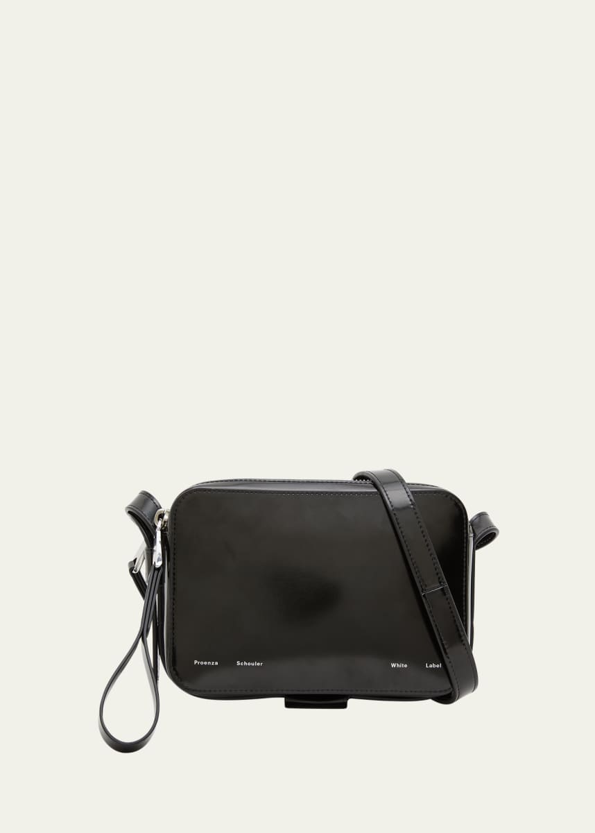 Ginny Black Leather and Shearling Crossbody Bag