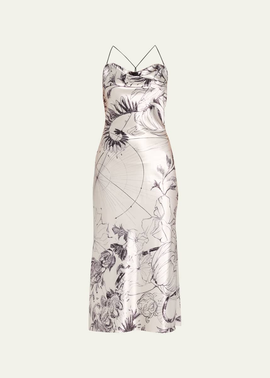 Versace Wrap-Front Jersey Midi Dress with Medusa Detail - Bergdorf Goodman