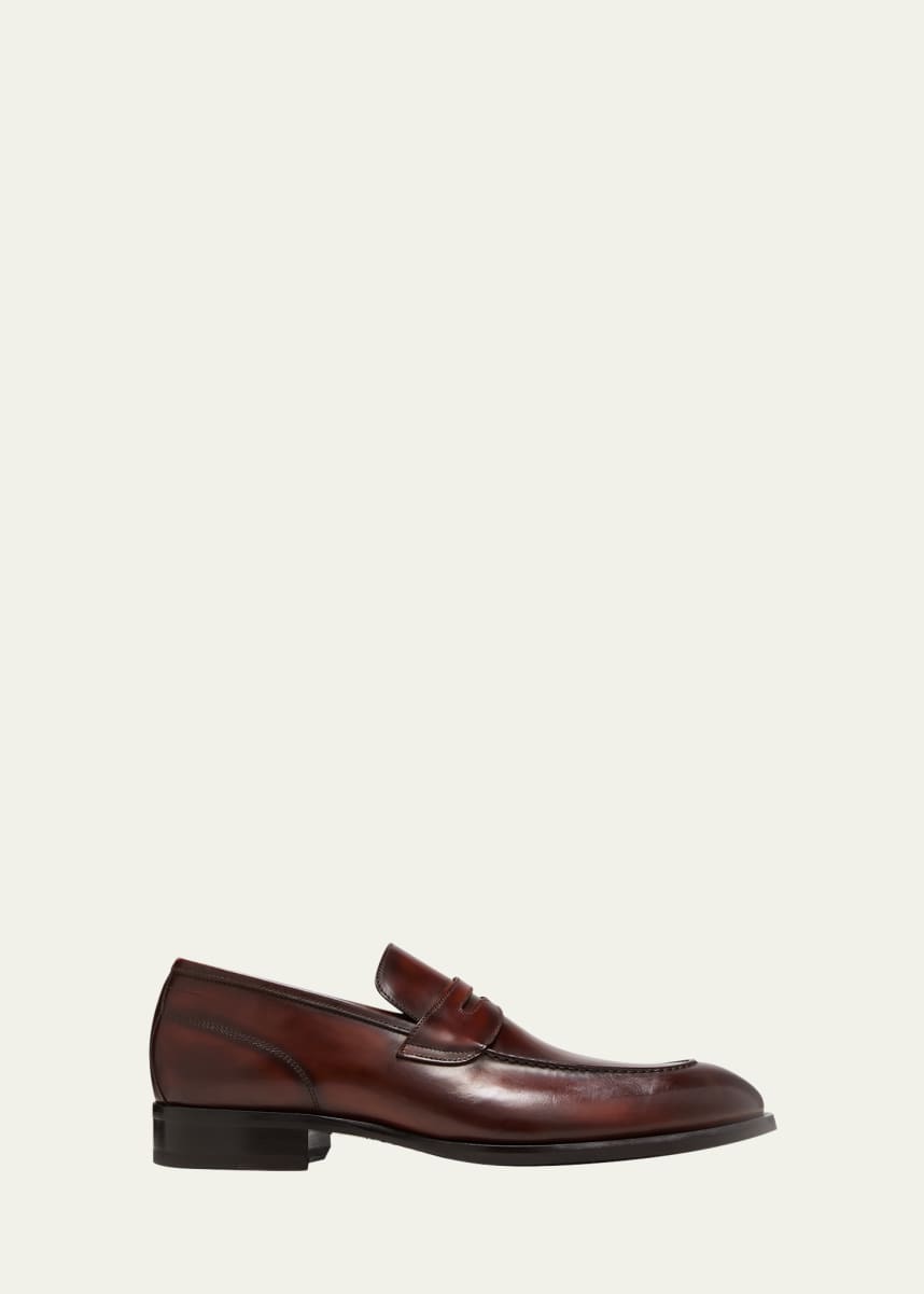 di Bianco Men's Brera Calf Leather Penny Loafers