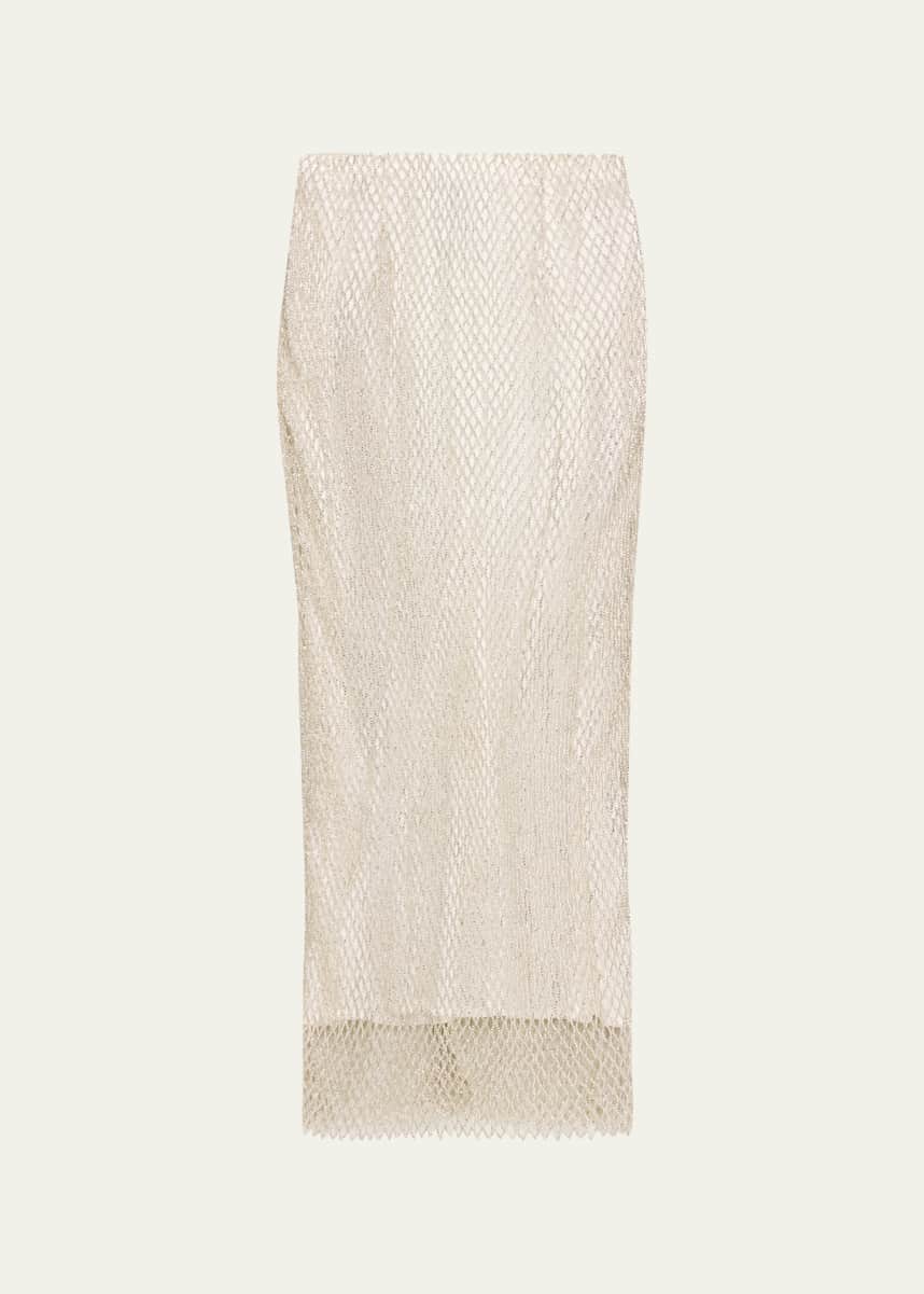 Markarian Ulla Mesh Rhinestone-Embellished Pencil Skirt