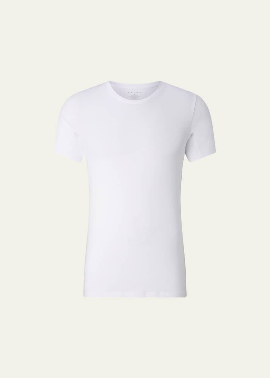 Falke Men's Cotton-Stretch Crewneck T-Shirt