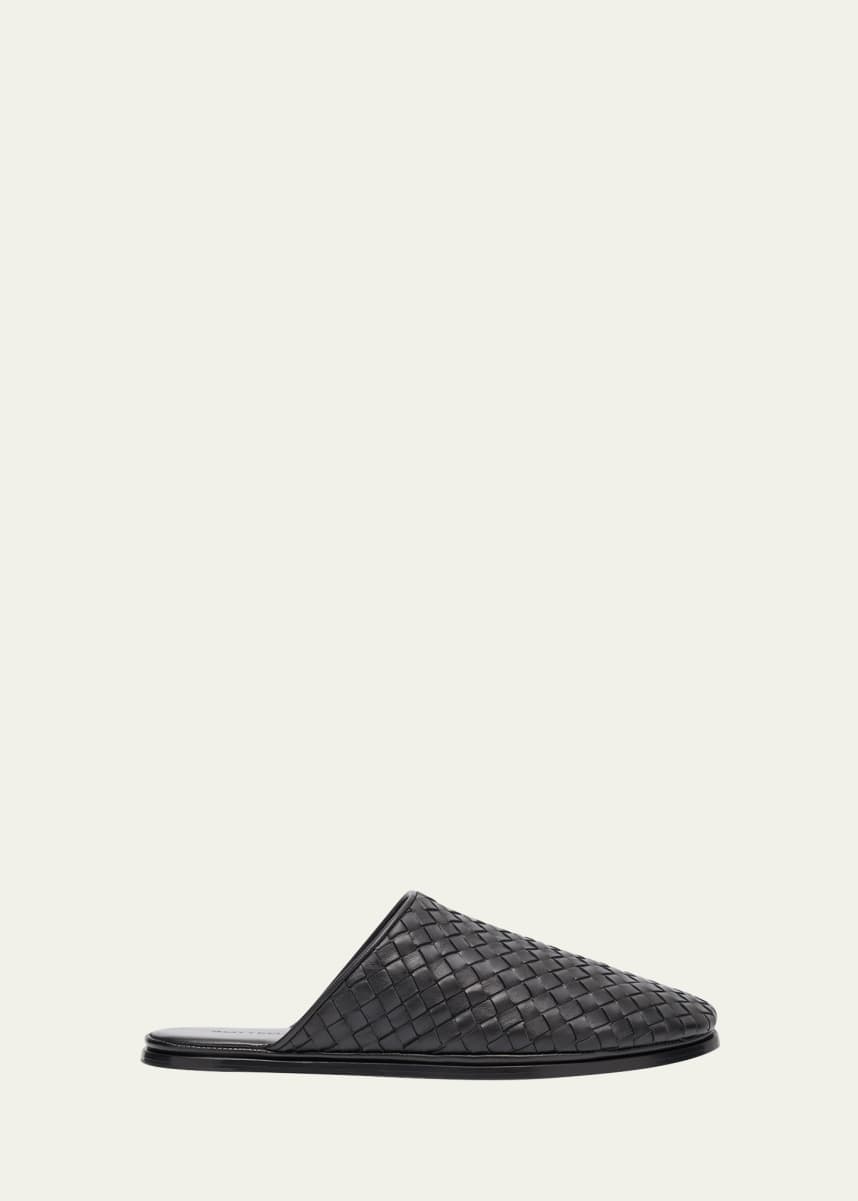 Bottega Veneta Intrecciato Woven Leather Mule Slippers