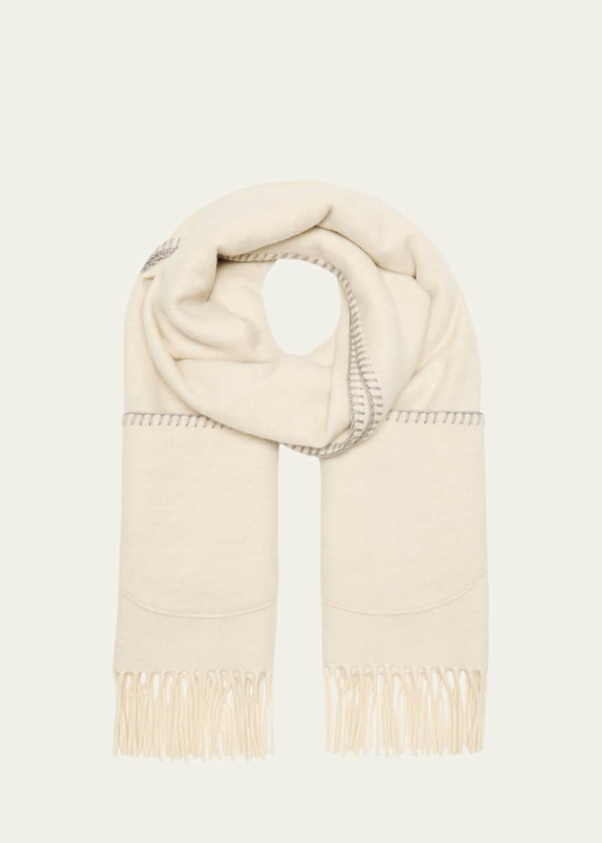 Alonpi Tiny Reversible Silk & Cashmere Scarf
