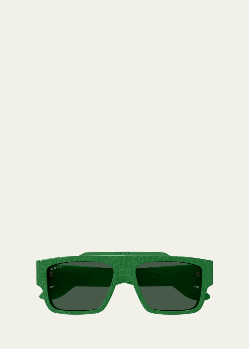 Gucci Men's GG1460Sm Acetate Rectangle Sunglasses