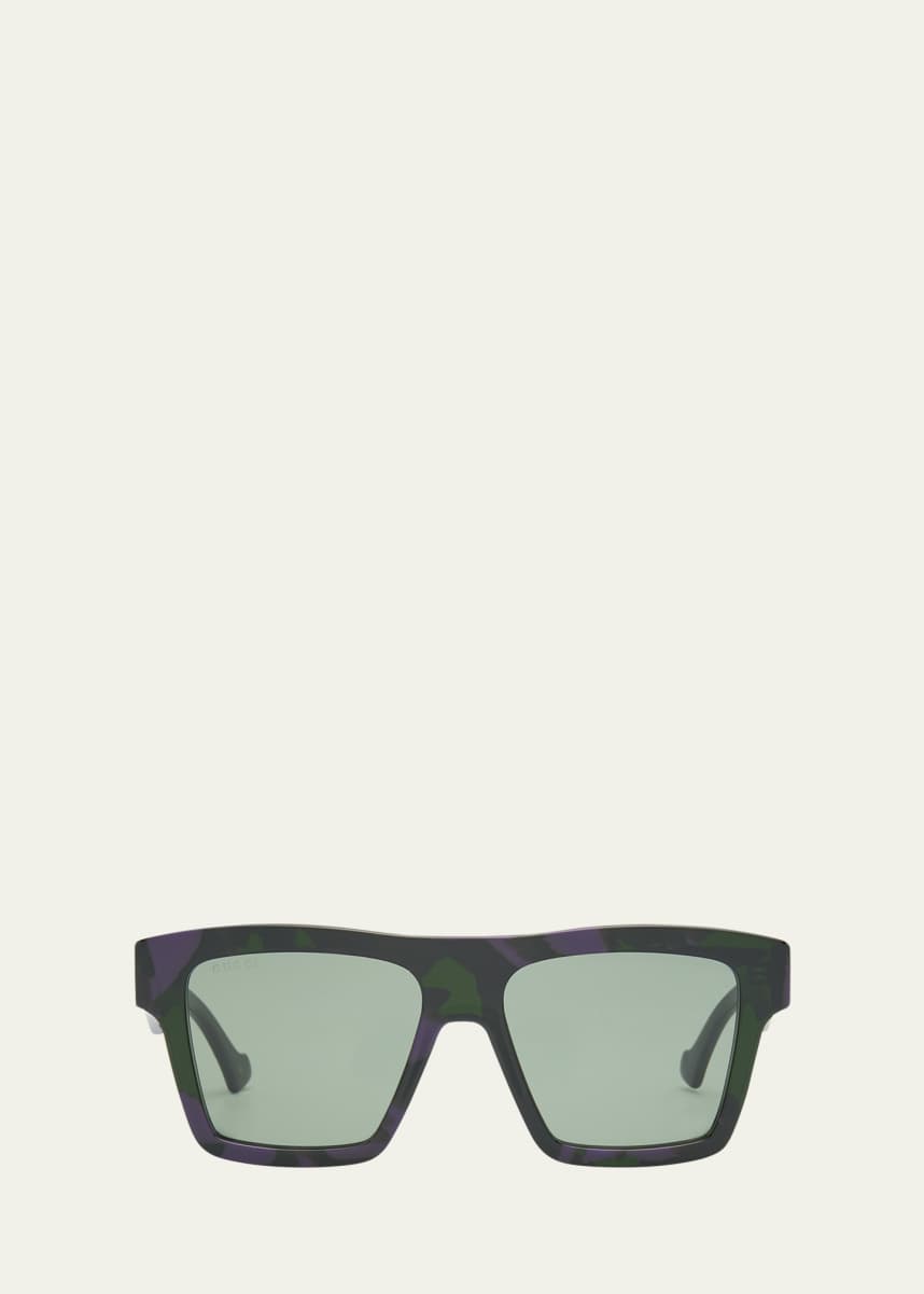 Gucci Men's GG0962Sm Acetate Rectangle Sunglasses