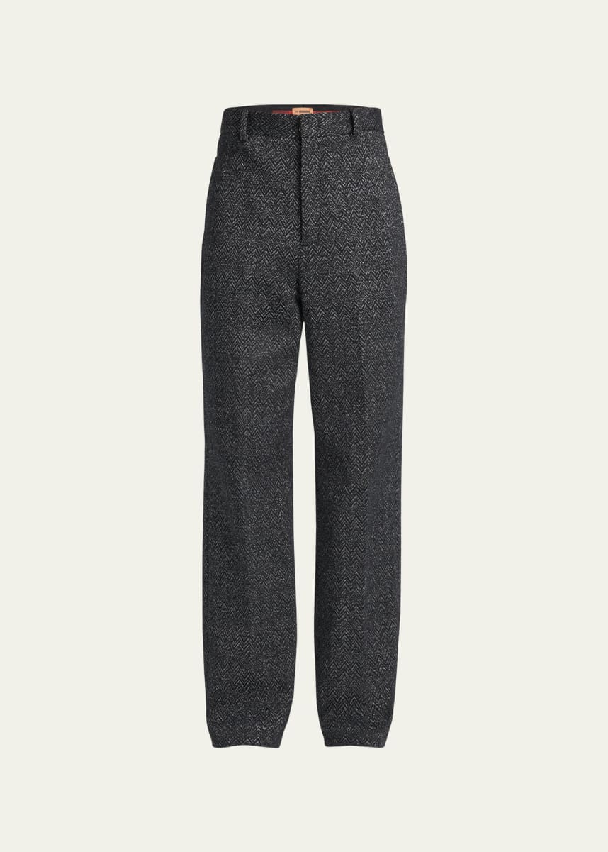 INTERIOR Nico Cuffed-Hem Suit Trousers - Bergdorf Goodman