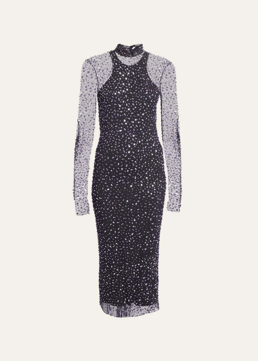 Isabel Marant Tegan Shiny Tulle Midi Dress