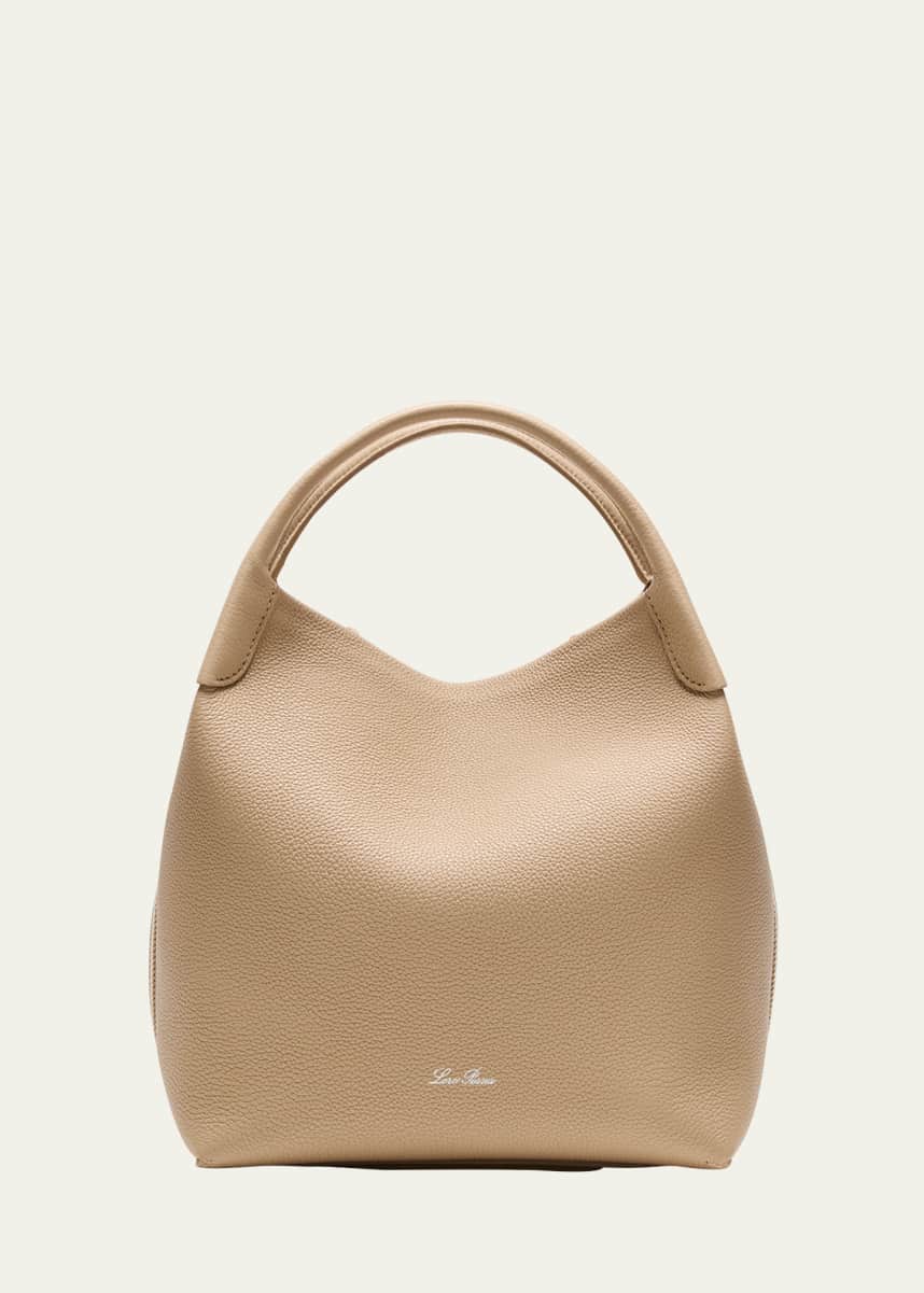Loro Piana Large Bale Fine-Grain Leather Bag