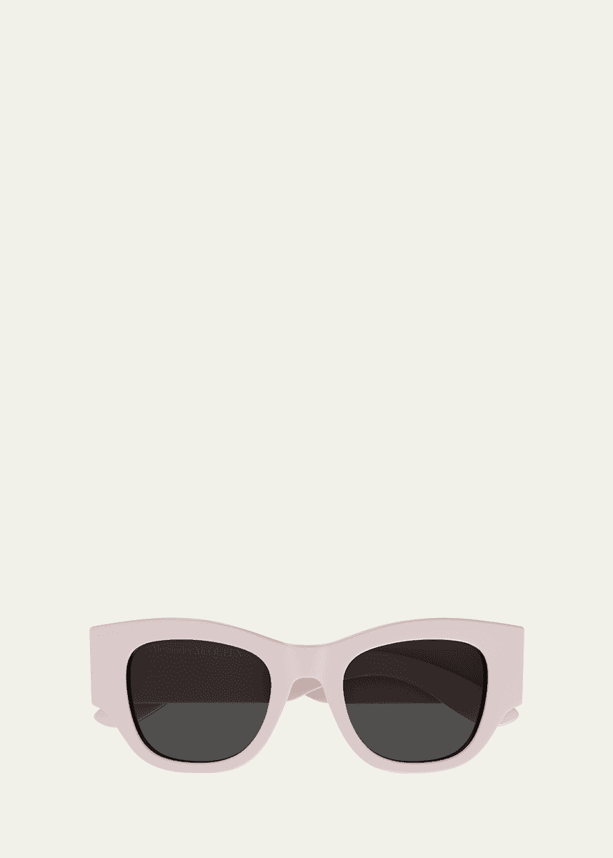 Alexander McQueen Logo Acetate Square Sunglasses