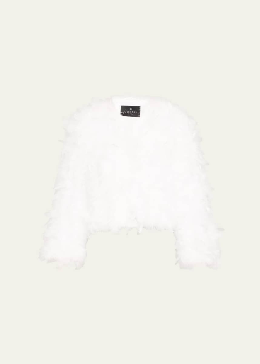 Gorski Cropped Feather Jacket
