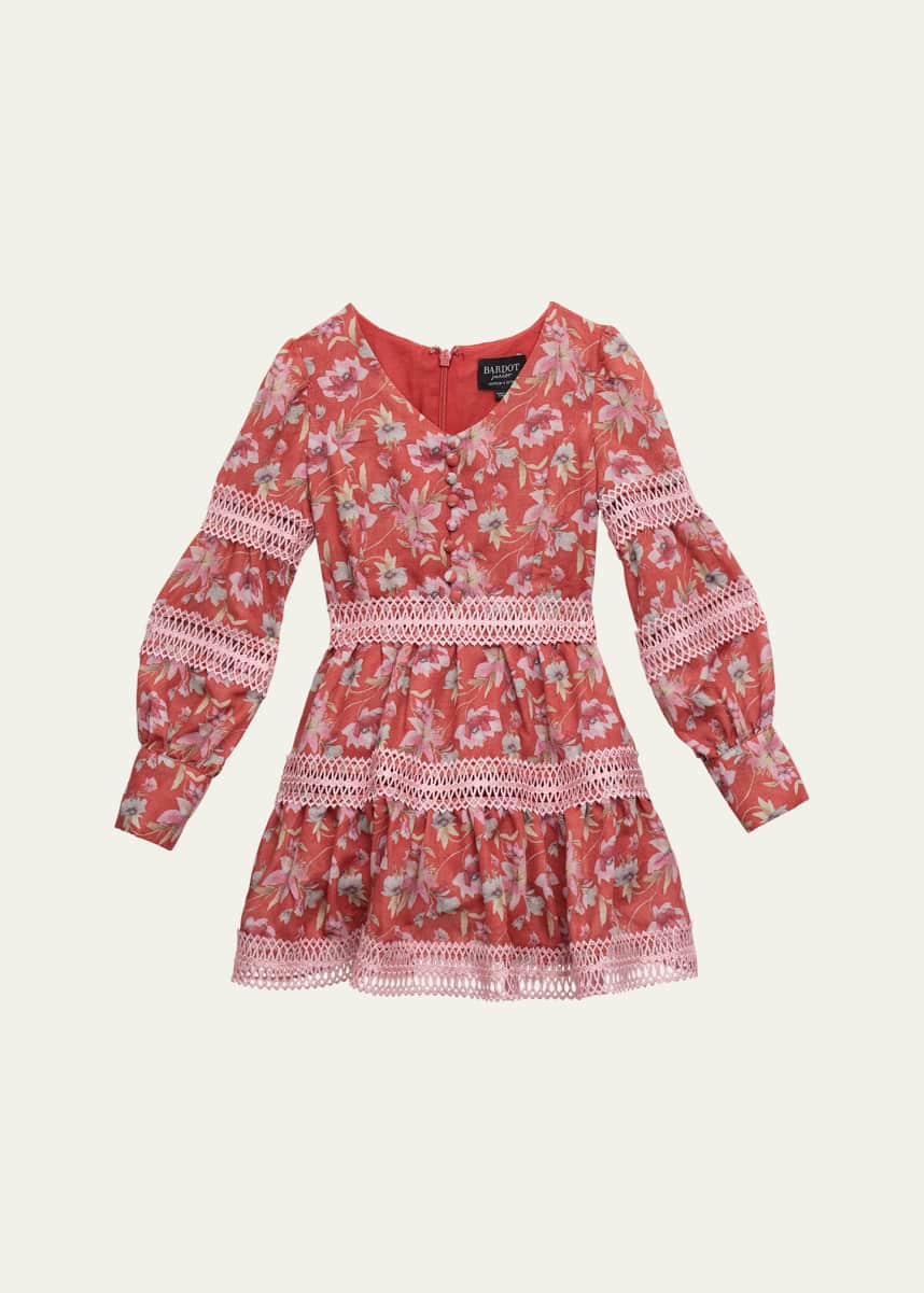 Bardot Junior Girl's Carminia Floral-Printed Mini Dress, Size 4-16