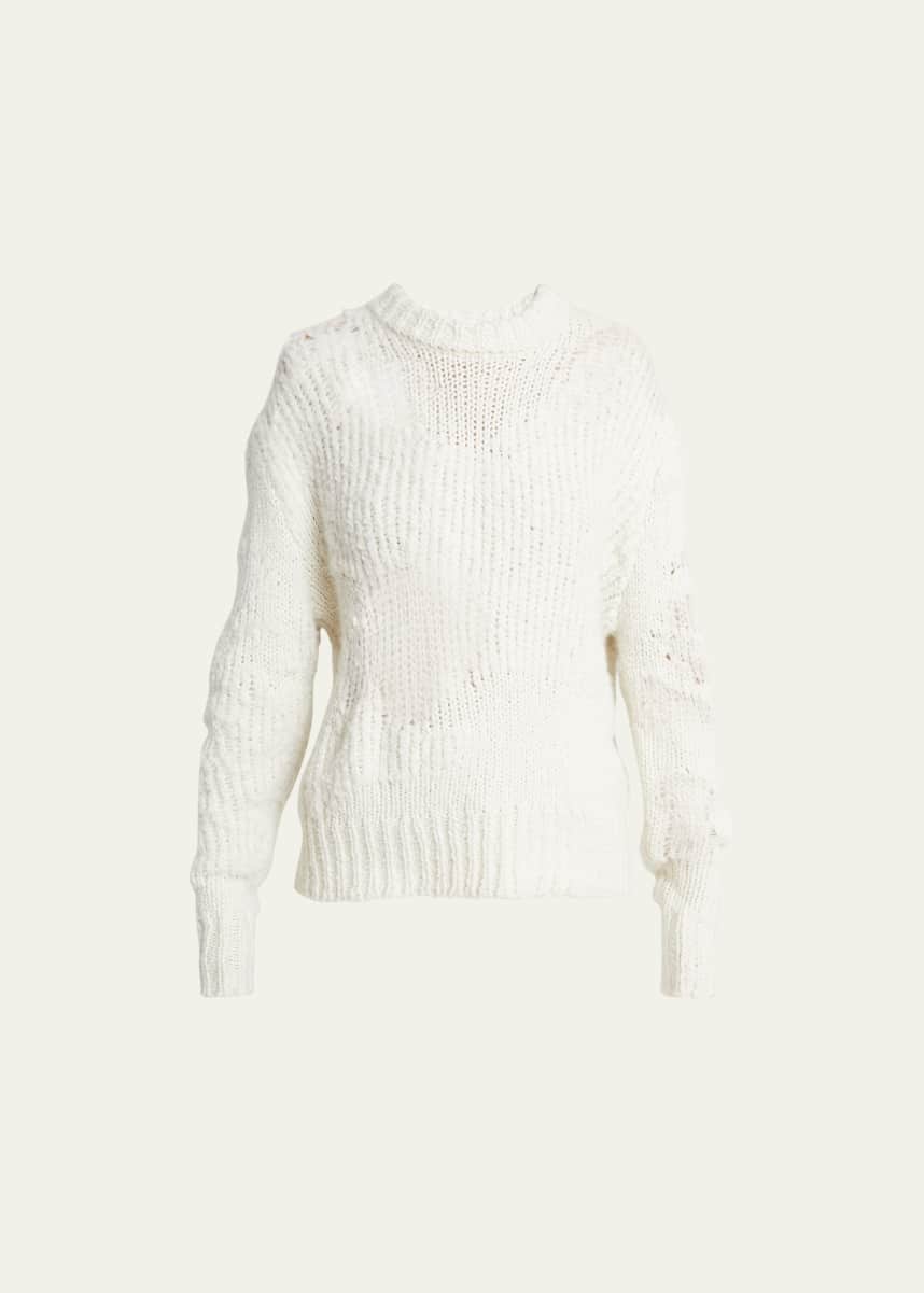 Chloe Silk Textured Mesh Knit Sweater