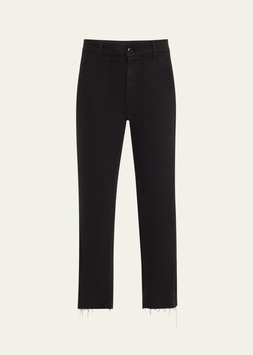 AMO Denim Easy Straight Cropped Army Trousers