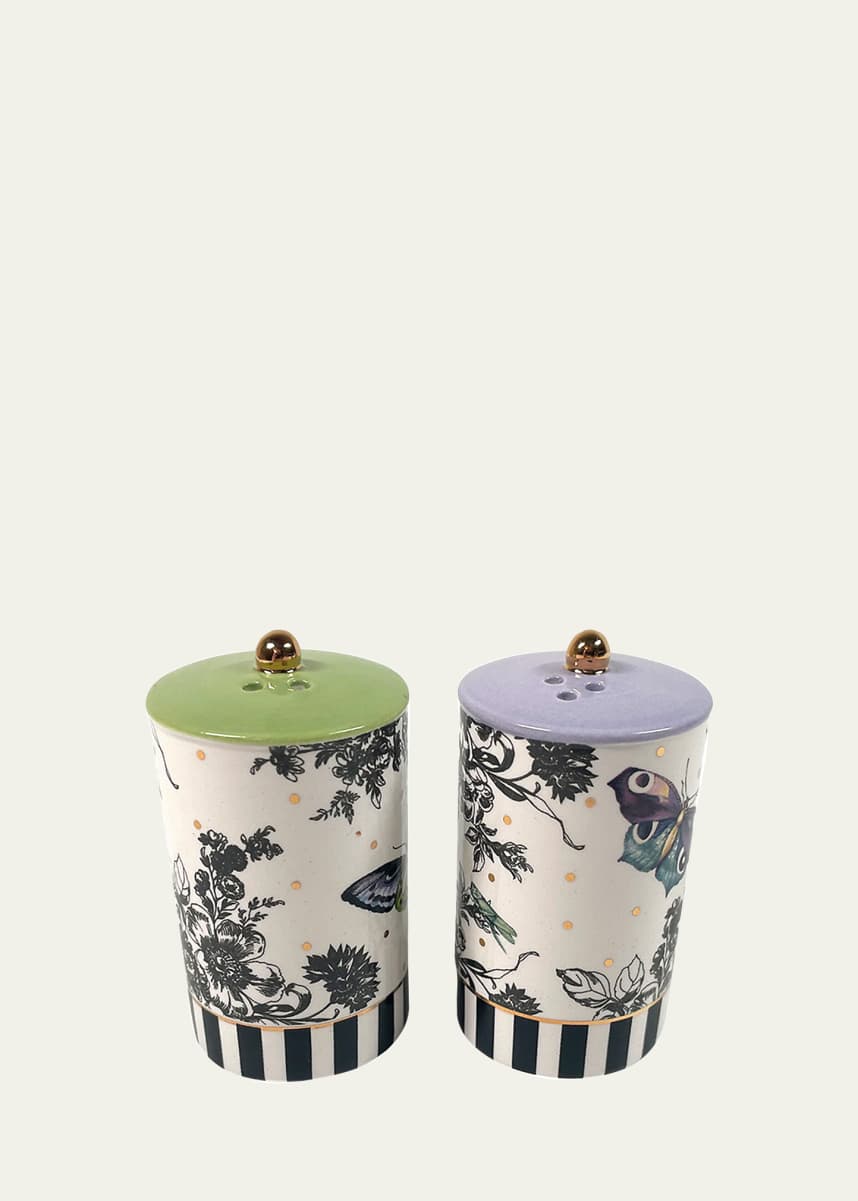 MacKenzie-Childs Butterfly Toile Salt Pepper Set