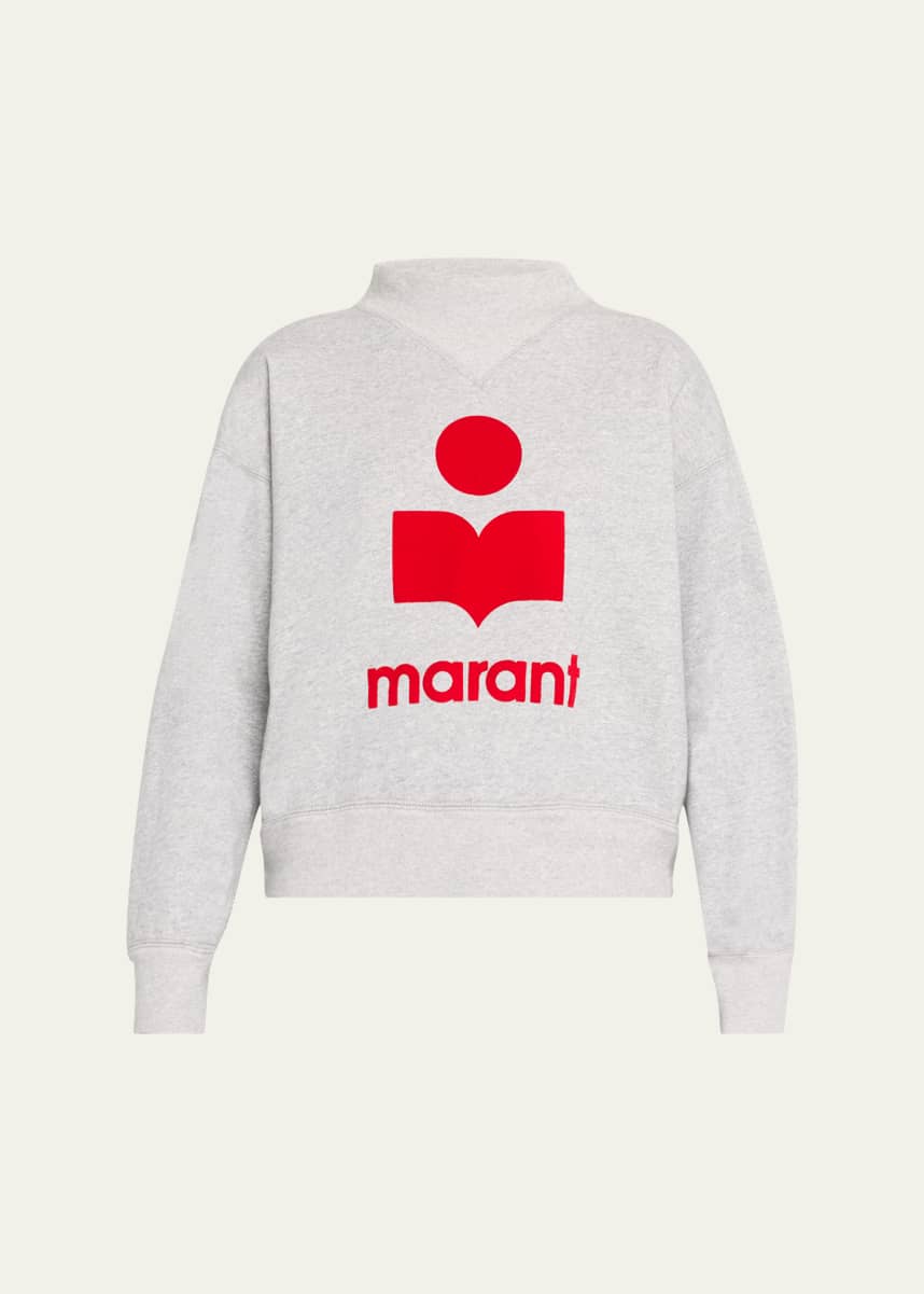 Etoile Isabel Marant Moby High-Neck Logo Sweatshirt
