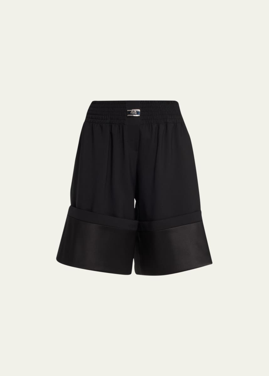 Brandon Maxwell The Clover Wool-Silk Suit Shorts