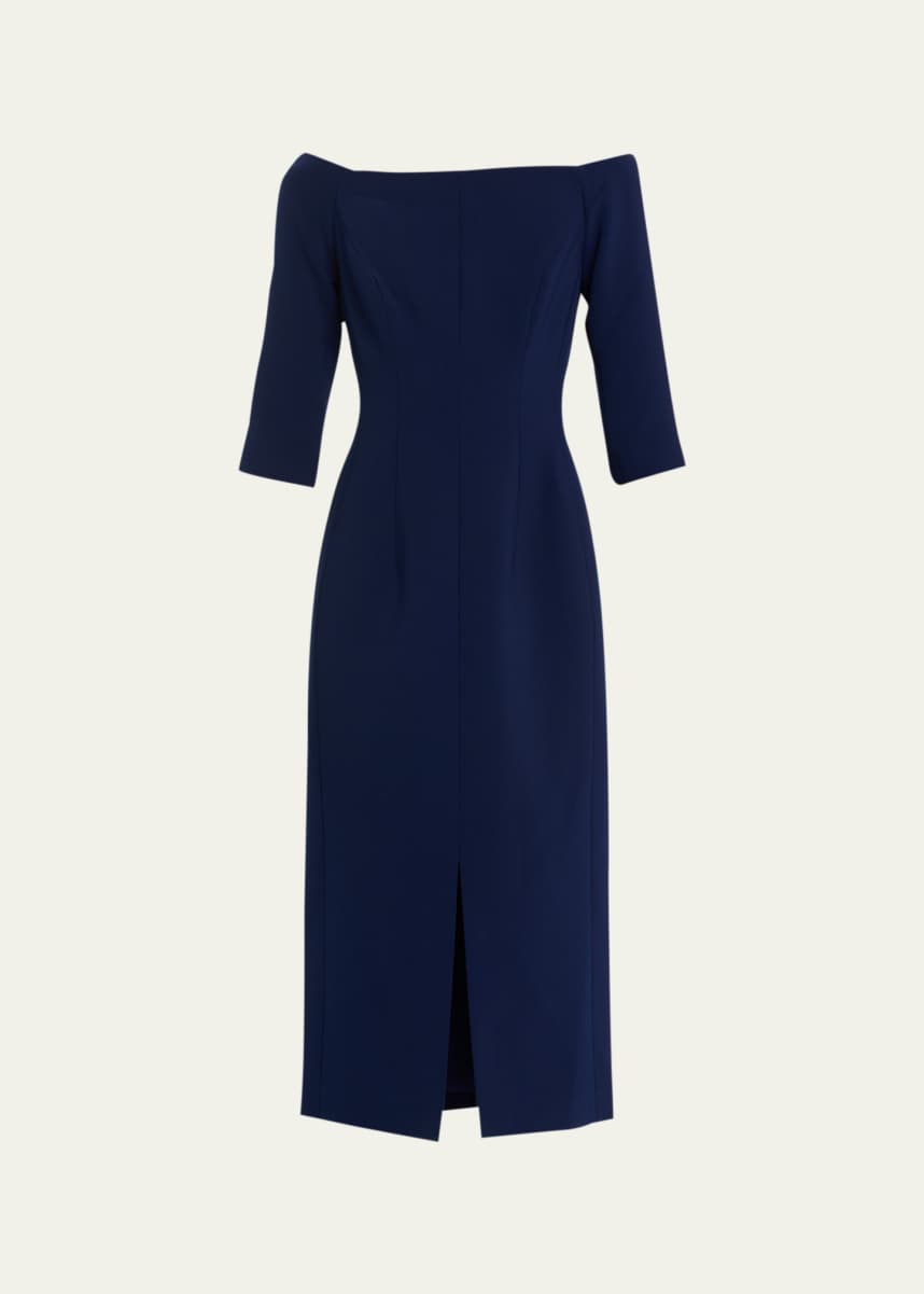 Carolina Herrera Off-Shoulder Midi Dress