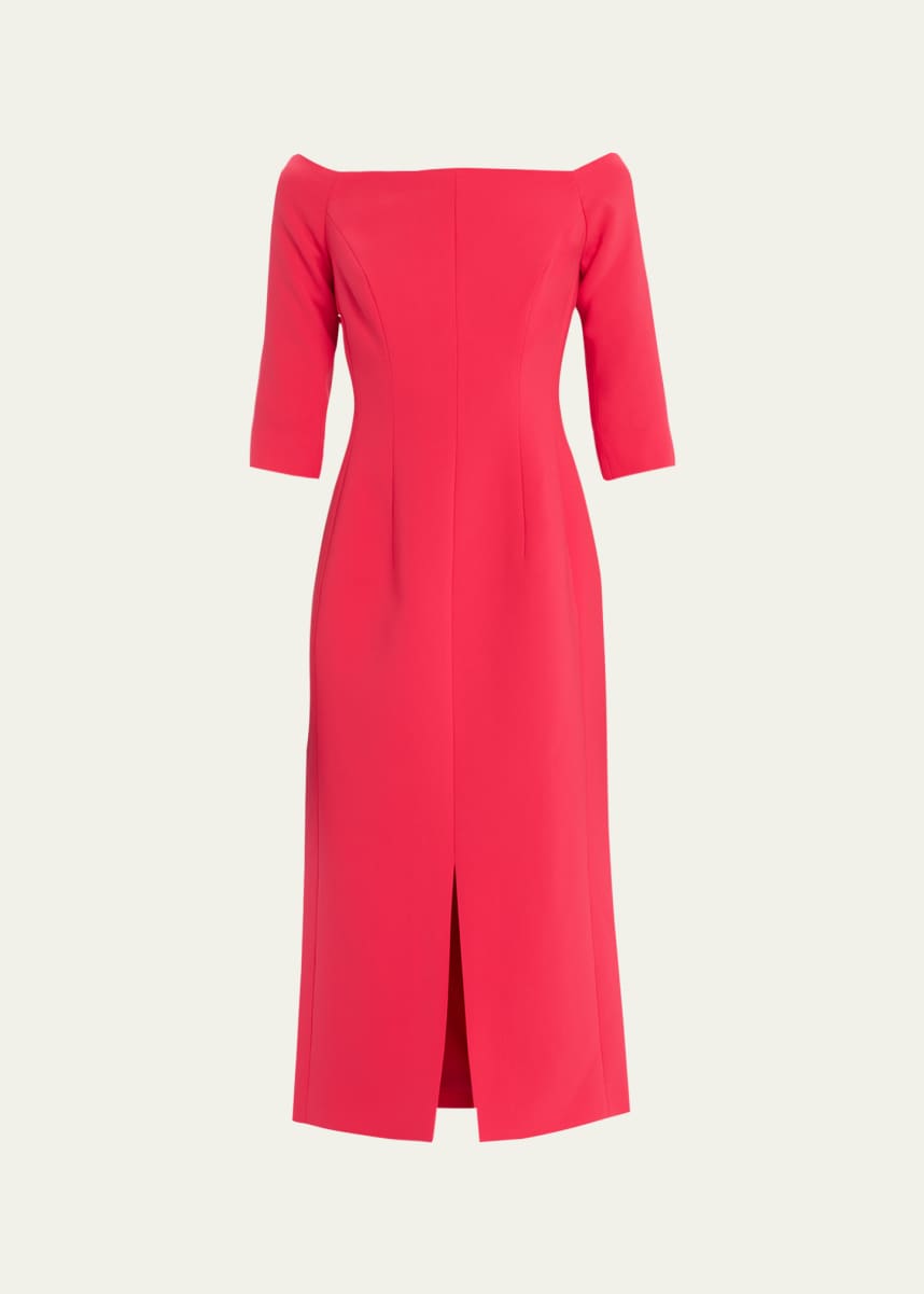 Carolina Herrera Off-Shoulder Midi Dress