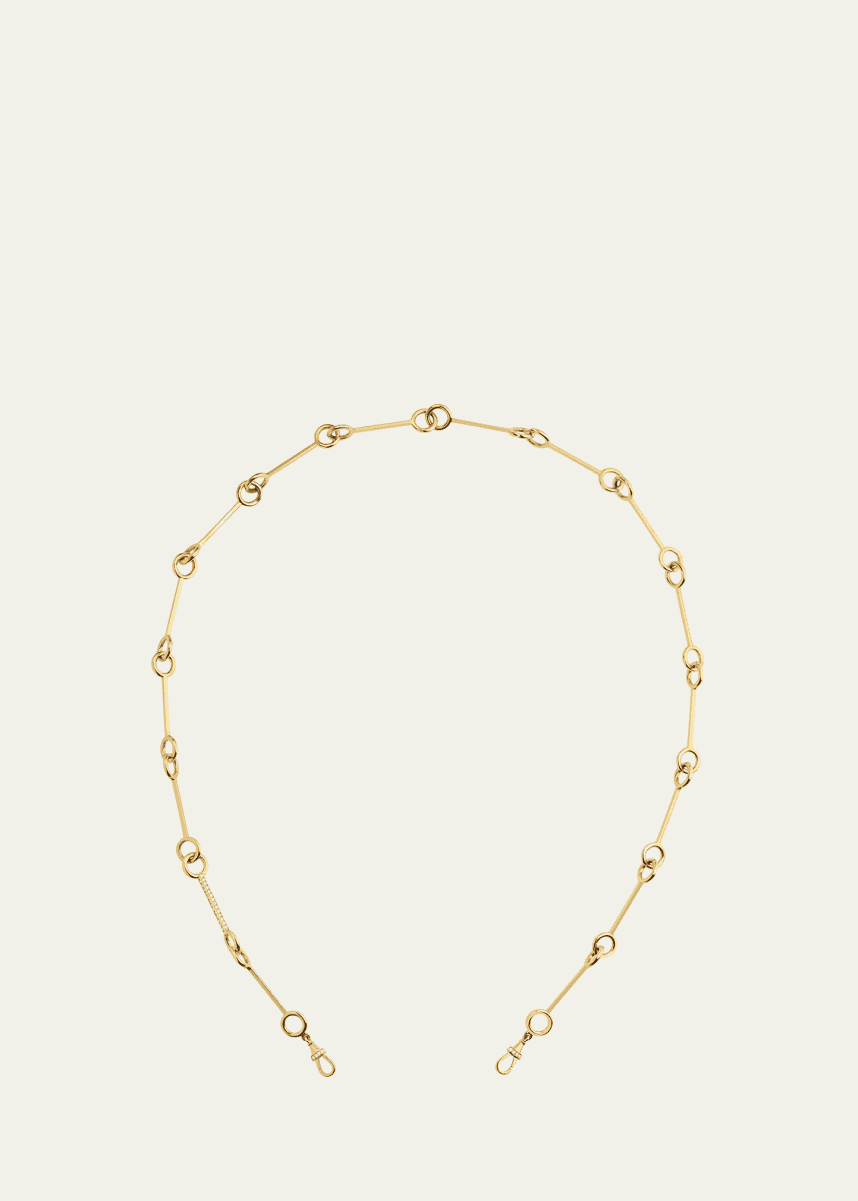 Marie Lichtenberg 18k Yellow Gold Diamond Stick Chain Necklace