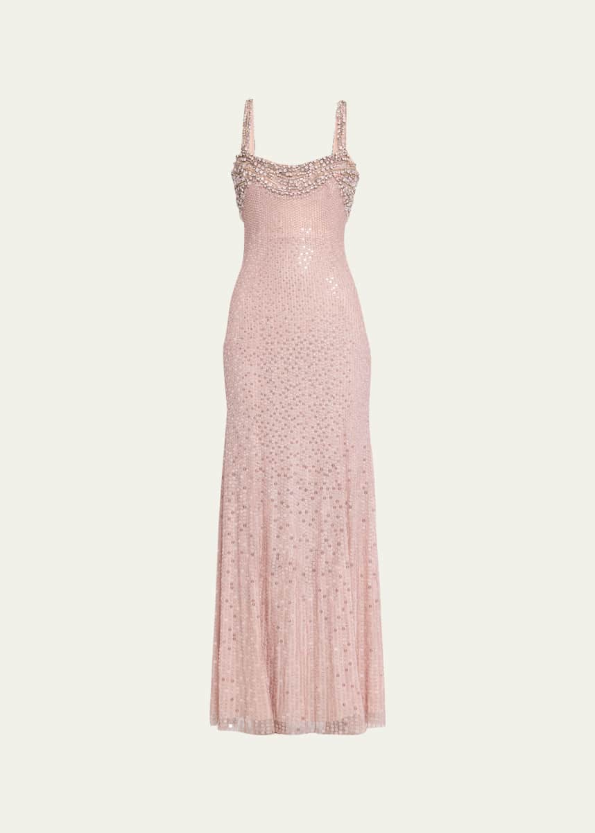 Jenny Packham Calypso Embellished Tulle Gown