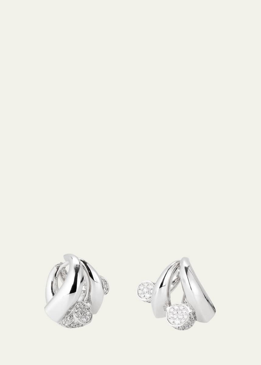 TABAYER 18K White Gold Fairmined Earrings with Diamonds