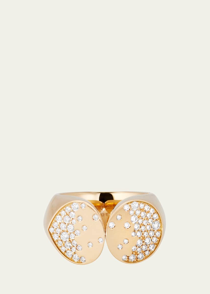 TABAYER 18K Yellow Gold Fairmined Oera Ring with Diamonds