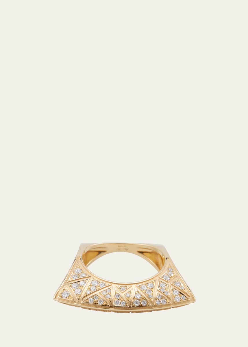 Dries Criel 18k Yellow Gold Diamond Lotus Ring